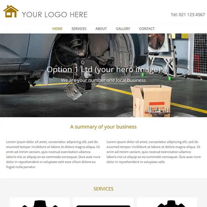 Simple Websites NZ Option 1